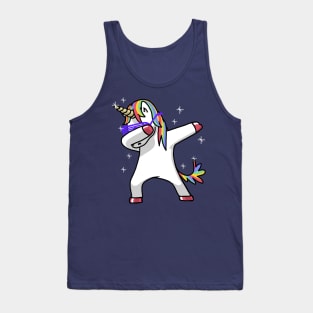 Dabbing Unicorn Shirt Dab Hip Hop Funny Magic Tank Top